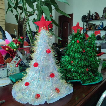Καπέλο χριστουγεννιάτικου δέντρου Μη υφαντό καπέλο βροχής μεταξωτό Χριστουγεννιάτικο καπέλο Καλά Χριστούγεννα διακόσμηση σπιτιού Χριστουγεννιάτικα στολίδια Navidad Party Supplies Happy New Year