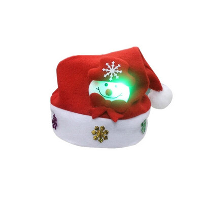 Linksmų Kalėdų Šviesos kepurė Naujieji Metai Navidad Cap Sniego senelis Briedis Kalėdų Senelio Kepurės vaikams Vaikams Suaugusiesiems Kalėdų dovanos dekoravimas