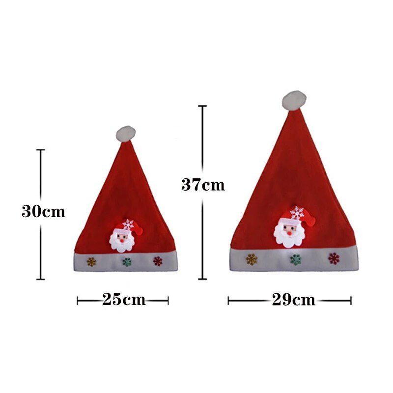 Linksmų Kalėdų Šviesos kepurė Naujieji Metai Navidad Cap Sniego senelis Briedis Kalėdų Senelio Kepurės vaikams Vaikams Suaugusiesiems Kalėdų dovanos dekoravimas