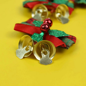 6 τμχ Χριστουγεννιάτικο φιόγκο με καμπάνες Μίνι στολίδι με παπιγιόν Χριστουγεννιάτικο δέντρο Κρεμαστό στεφάνι Φιόγκος στολίδια Δώρο Διακόσμηση συσκευασίας