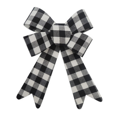 Sarkanbaltsarkana svītraina Ziemassvētku eglīte ar lielu loku rotājumiem šaušanas rekvizīti Iepirkšanās centra logi Brīvdienu piederumi