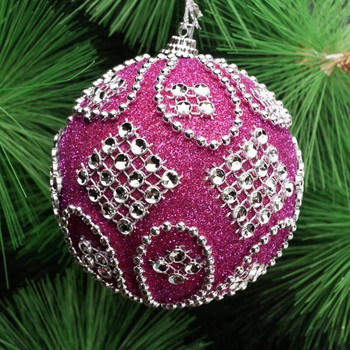 Νέα Καλά Χριστούγεννα με στρας Glitter Μπιχλιμπίδια Δέντρο Μπάλες Διακόσμηση Δημιουργικό σπίτι Χριστουγεννιάτικο Δέντρο Κρεμαστές μπάλες από αφρό