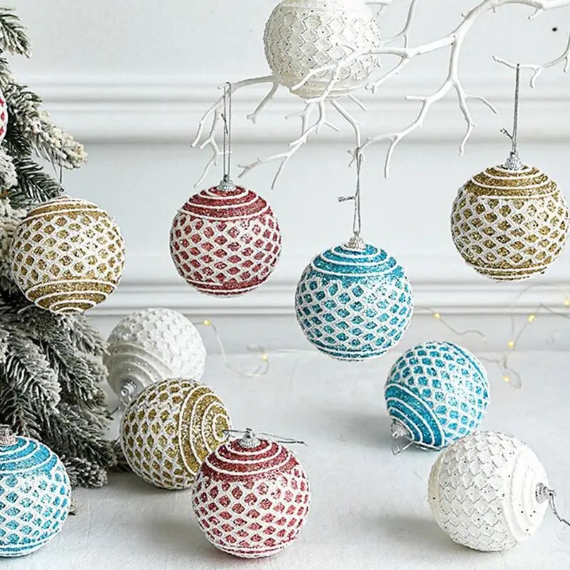 Sädelevad pallid jõulukaunistus Säravate rippuvate kaunistustega pallide sisekujundus Purunemiskindel rippuva palli kaunistus Jõulupeo kaunistus