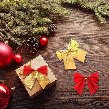 50 τμχ Χριστουγεννιάτικα Φιόγκοι Χριστουγεννιάτικα Κρεμαστά Διακοσμητικά Χρυσό Κόκκινο Ασημί Φιόγκος Χριστουγεννιάτικο Δέντρο Στολίδια Πρωτοχρονιά 2024 Navidad Noel