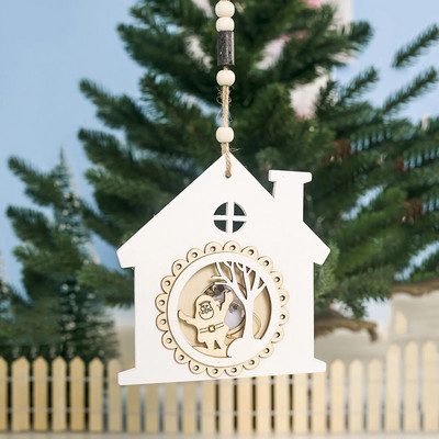 Jõulupuu kujuga puidust nikerduskaunistus LED-valgustite kvaliteet ja haldja sisevalgustite kohandamine