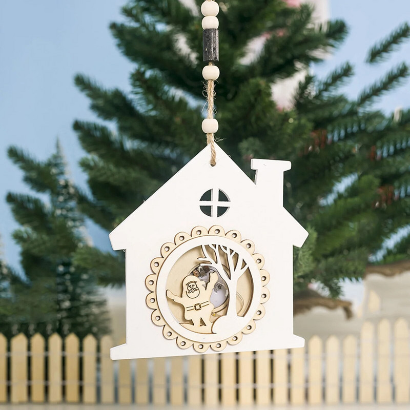 Jõulupuu kujuga puidust nikerduskaunistus LED-valgustite kvaliteet ja haldja sisevalgustite kohandamine