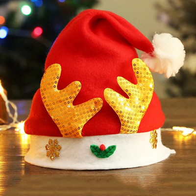 2023. gada Priecīgus Ziemassvētku cepure Jaunais gads Navidada Cepurīte Sniegavīrs ElK Ziemassvētku vecīša cepures Bērniem Bērniem Pieaugušajiem Ziemassvētku dāvanu noformējums