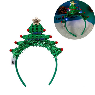 Božićni ukrasi Svjetleće rogove Svjetleće trake za kosu Bijela pahuljica Lagana traka za glavu za djevojčice Rođendanska zabava Božićni DIY dodaci za kosu