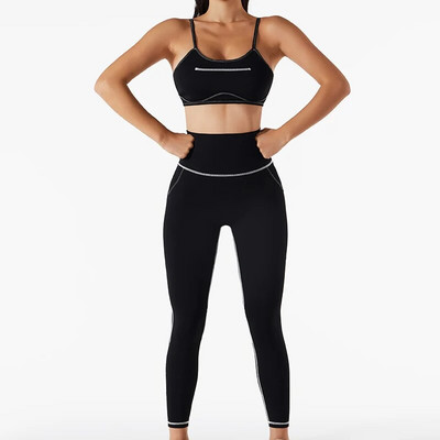 Zökkenőmentes jóga szett Női sportruházat tornatermi ruházat sportruha kétrészes szett Női ruhák edzés sport szett női nadrág