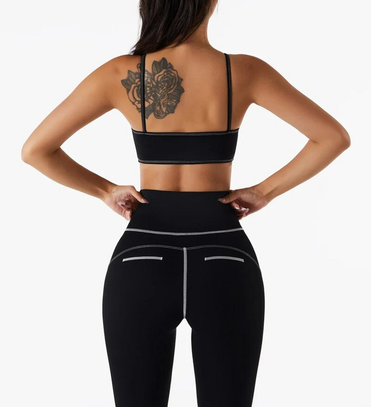 Zökkenőmentes jóga szett Női sportruházat tornatermi ruházat sportruha kétrészes szett Női ruhák edzés sport szett női nadrág