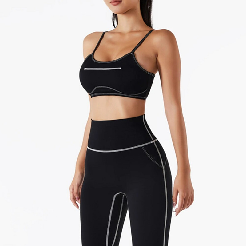 Zökkenőmentes jóga szett Női sportruházat tornatermi ruházat sportruha kétrészes szett Női ruhák edzés sport szett női nadrág
