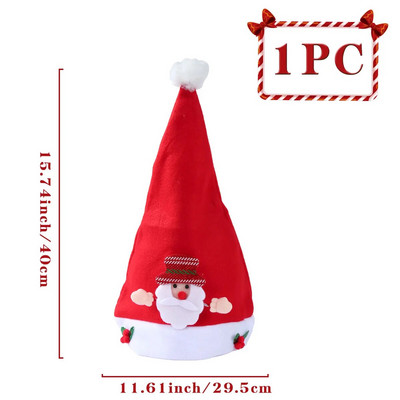 Božićni šeširi Snjegović Sretni božićni ukrasi za dom 2023. Djed Mraz Božićni ukrasi Božićni navidad Natalna Nova godina 2024.