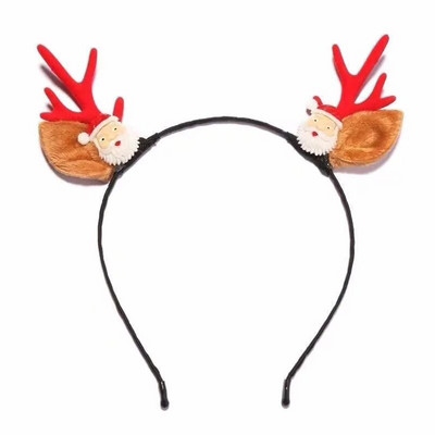 Božićna traka za glavu za žene Traka za kosu od rogova sobova Slatki božićni obruč za kosu Party Novogodišnji dekor Rekviziti za fotografije Dodaci za kosu