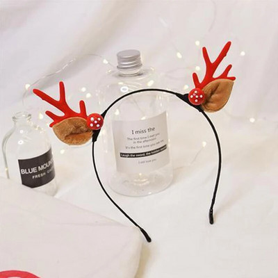 Božićna traka za glavu za žene Traka za kosu od rogova sobova Slatki božićni obruč za kosu Party Novogodišnji dekor Rekviziti za fotografije Dodaci za kosu