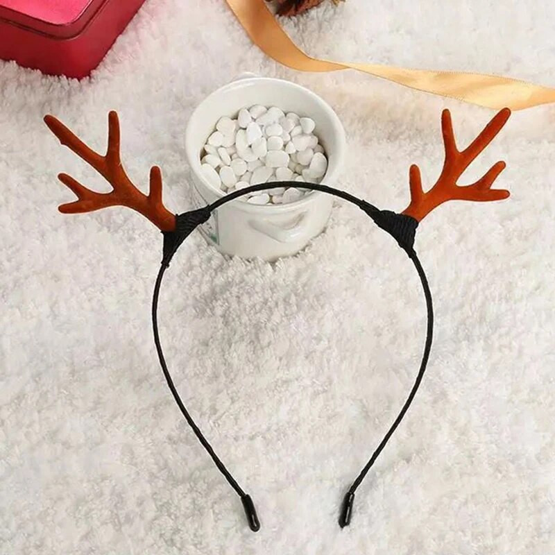 Božićna traka za glavu za žene Traka za kosu od rogova sobova Slatki božićni obruč za kosu Party Novogodišnji dekor Rekviziti za fotografije Dodaci za kosu
