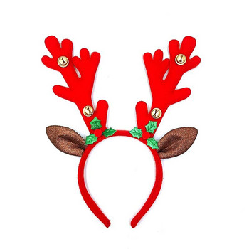 Коледна лента за глава с лосове Коледна покривка за коса Весела Коледа Подпори за снимки 2024 Ноел Консумативи Деца предпочитат подаръци за Дядо Коледа