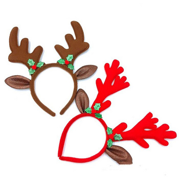 Коледна лента за глава с лосове Коледна покривка за коса Весела Коледа Подпори за снимки 2024 Ноел Консумативи Деца предпочитат подаръци за Дядо Коледа