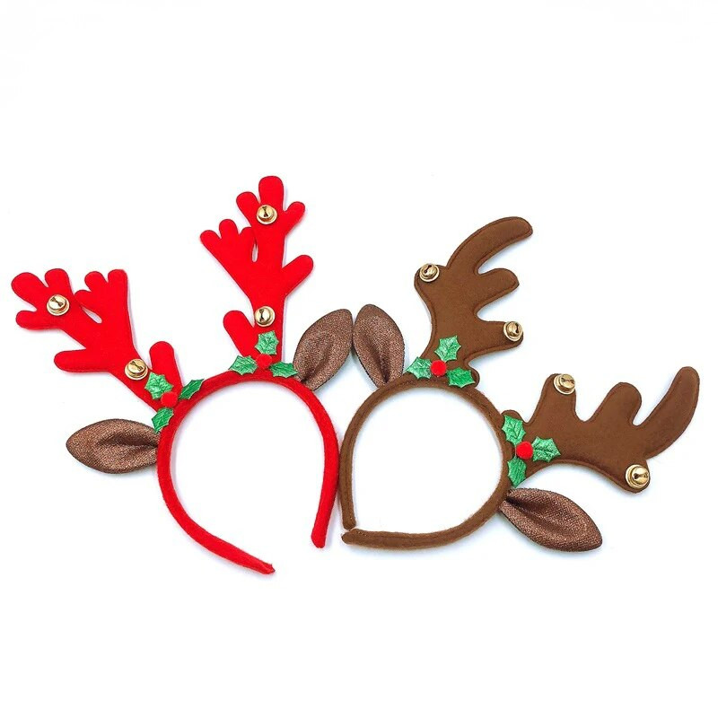 Božićni Elk Traka za glavu Božićna navlaka za kosu Sretan Božić Rekviziti za fotografije 2024 Noel pribor Djeci su naklonjeni Djed Mraz Darovi