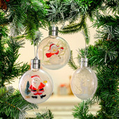 Viseći ukrasi za božićno drvce Ukrasi božićnih kuglica Osvijetljeni kreativni ukrasi za božićno drvce Ukrasi za zabave