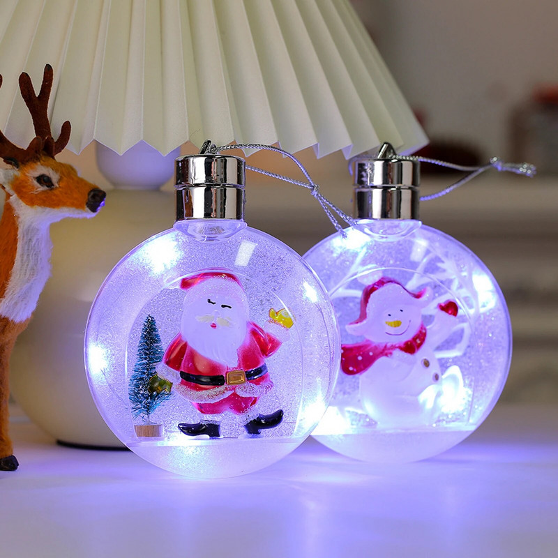 Viseći ukrasi za božićno drvce Ukrasi božićnih kuglica Osvijetljeni kreativni ukrasi za božićno drvce Ukrasi za zabave