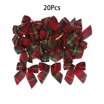 10/20 gab. Režģis bantīte Priecīga Jaunā gada rota Laimīgu Jauno gadu Ziemassvētku dekorēšanas piederumi Ziemassvētku eglītes bantītes rotājumi