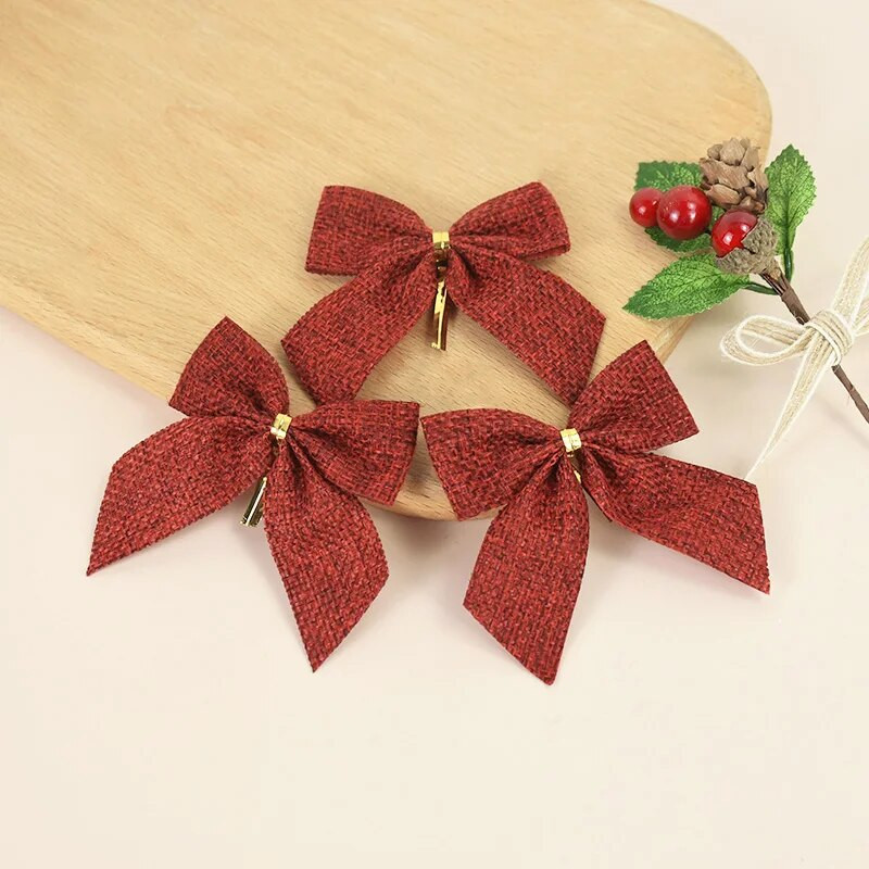10/20 gab. Režģis bantīte Priecīga Jaunā gada rota Laimīgu Jauno gadu Ziemassvētku dekorēšanas piederumi Ziemassvētku eglītes bantītes rotājumi