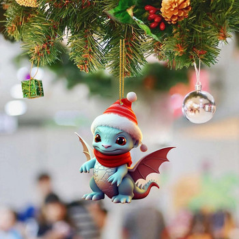 Χαριτωμένο μενταγιόν δράκου για τα Χριστούγεννα εορταστική ατμόσφαιρα διακοπών Navidad Διακοσμήσεις Δωρεάν αποστολή Christmas Hang игрушки на елку