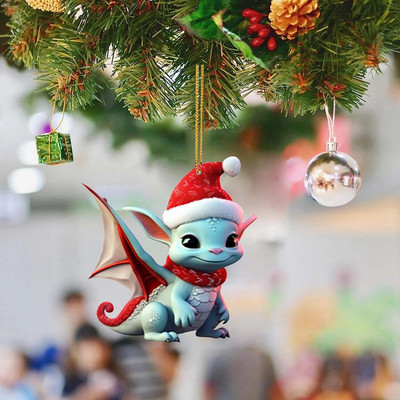 Χαριτωμένο μενταγιόν δράκου για τα Χριστούγεννα εορταστική ατμόσφαιρα διακοπών Navidad Διακοσμήσεις Δωρεάν αποστολή Christmas Hang игрушки на елку