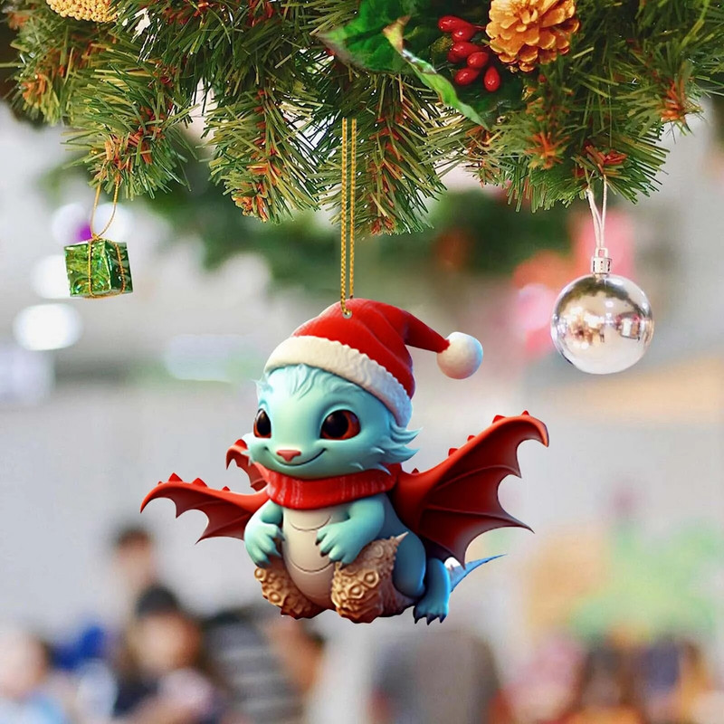 Mīlīgs pūķa kulons Ziemassvētkiem Svētku Svētku Atmosfēra Navidad Dekorācijas Bezmaksas piegāde Ziemassvētku Hang игрушки на елку