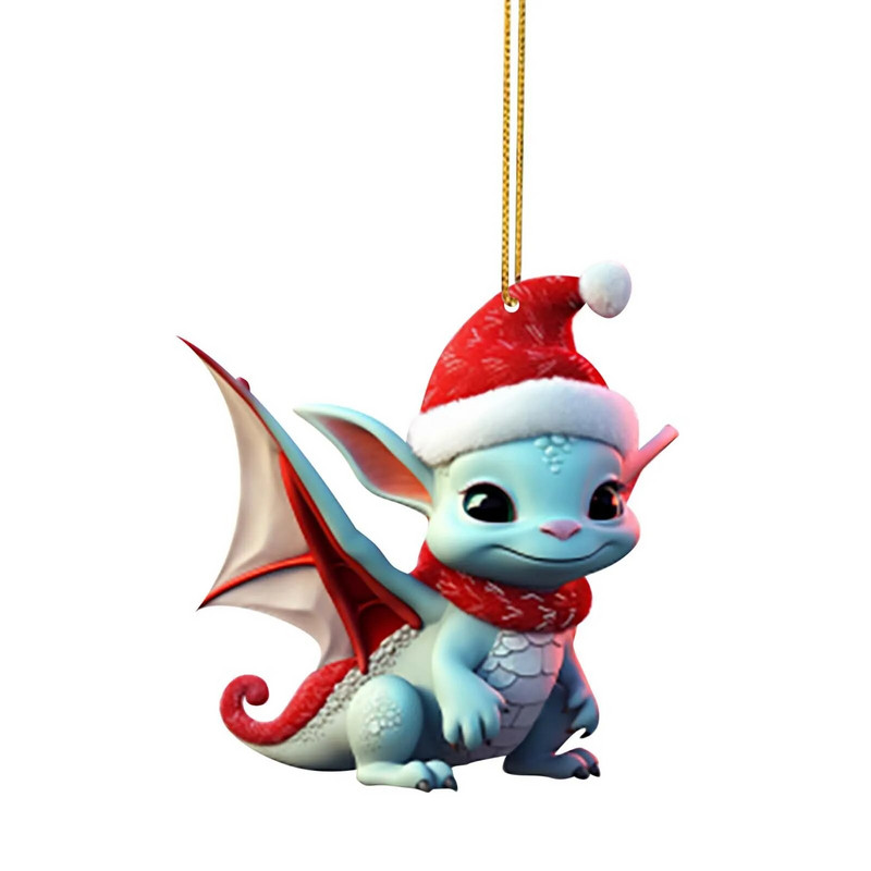 Mīlīgs pūķa kulons Ziemassvētkiem Svētku Svētku Atmosfēra Navidad Dekorācijas Bezmaksas piegāde Ziemassvētku Hang игрушки на елку