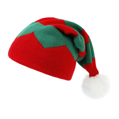 Ziemassvētku trikotāžas cepure Jauka Pom Pom Pieaugušajiem Bērni Mīksta Beanie Ziemassvētku vecīša cepure Dāvana Jaungada ballīte Navidad Noel Ziemassvētku dekors