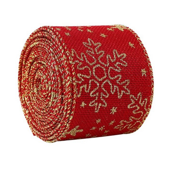 Коледна лента Направи си сам Bowknot Лента за опаковане на подаръци за занаяти Празнични декорации Венци за създаване на лъкове Лесни за използване