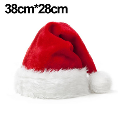 5/1 vnt Kalėdų pliušinė kepurė suaugusiems vaikams Stora, šilta Kalėdų Senelio Kalėdinės kepurės Kalėdų Naujųjų Metų šventės vakarėlio dekoravimo reikmenys