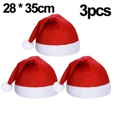 5/1 vnt Kalėdų pliušinė kepurė suaugusiems vaikams Stora, šilta Kalėdų Senelio Kalėdinės kepurės Kalėdų Naujųjų Metų šventės vakarėlio dekoravimo reikmenys