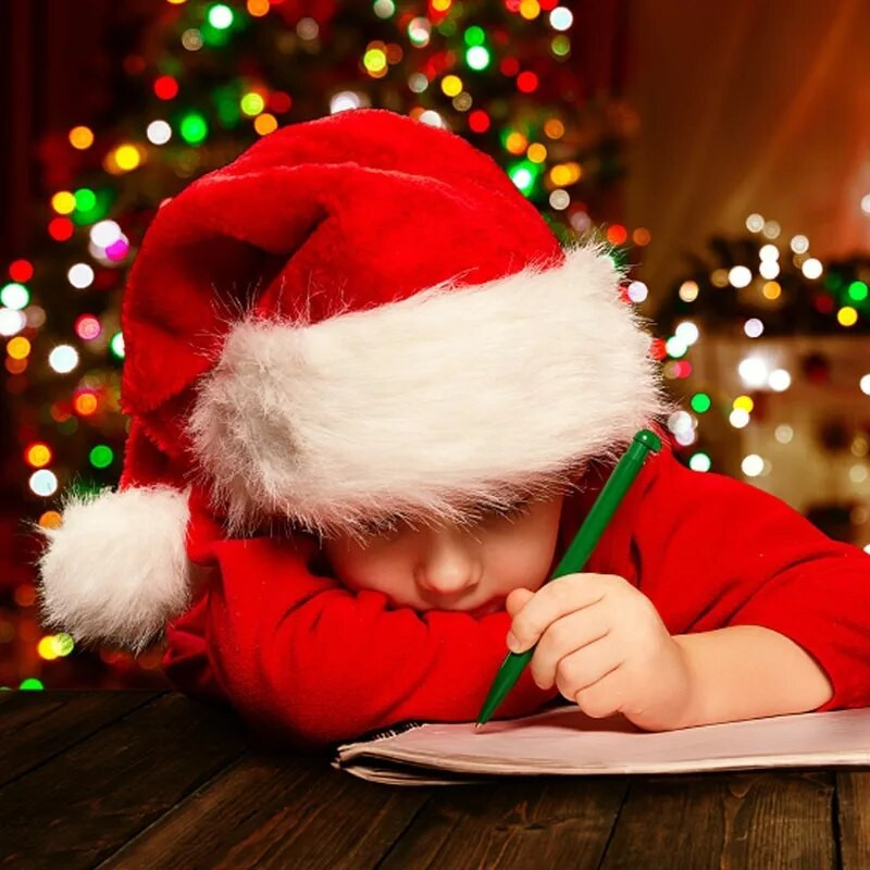 5/1 vnt Kalėdų pliušinė kepurė suaugusiems vaikams Stora, šilta Kalėdų Senelio Kalėdinės kepurės Kalėdų Naujųjų Metų šventės vakarėlio dekoravimo reikmenys