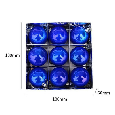 9kom/kutija Božićne ukrasne kuglice u boji Ukras za privjesak za božićno drvce Božićni dekor Home Decor Party Decor DIY