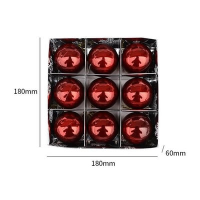 9kom/kutija Božićne ukrasne kuglice u boji Ukras za privjesak za božićno drvce Božićni dekor Home Decor Party Decor DIY