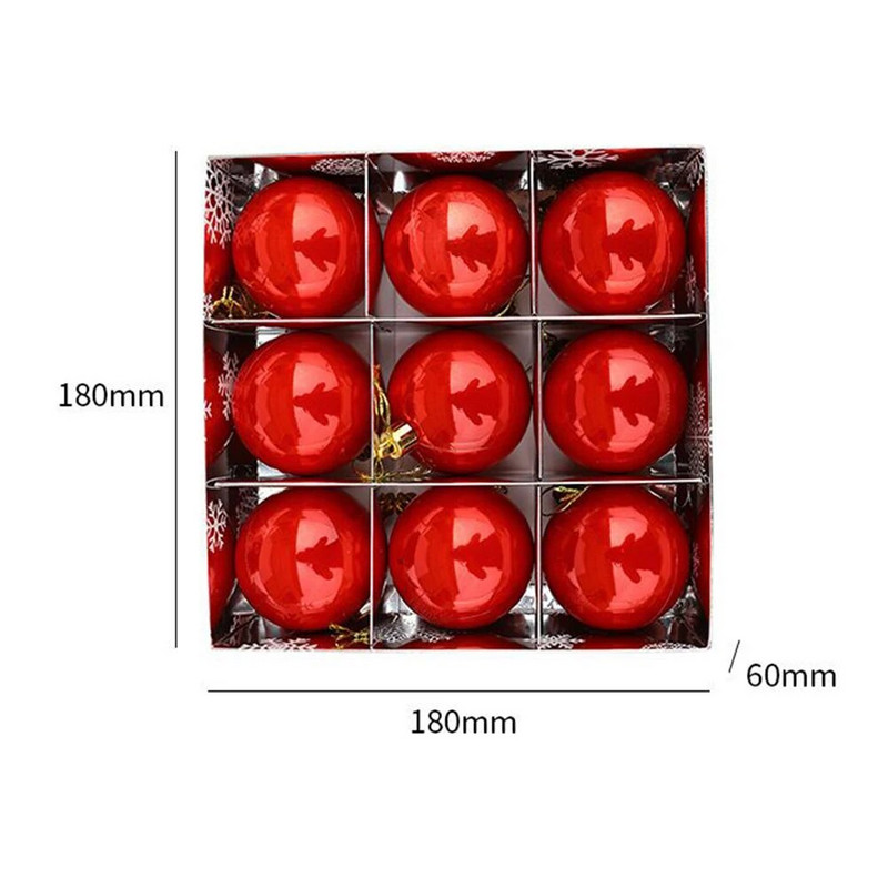 9kom/kutija Božićne ukrasne kuglice u boji Ukras za privjesak za božićno drvce Božićni dekor Home Decor Party Decor DIY