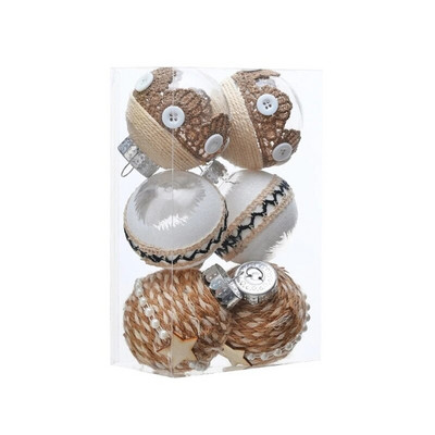 Dekoratiivne jõulupuu palli bahv 6tk/karp Kaunistused Rippuvad ehted jõulufestivali koduks