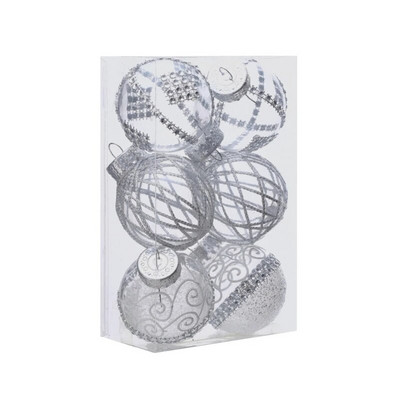 Dekoratiivne jõulupuu palli bahv 6tk/karp Kaunistused Rippuvad ehted jõulufestivali koduks