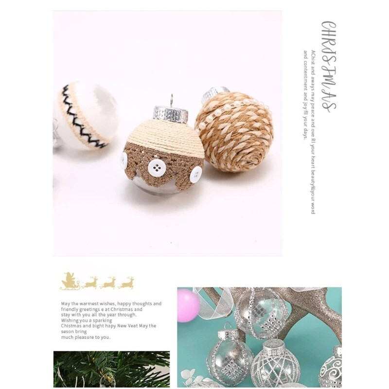 Dekoratiivne jõulupuu palli bahv 6tk/karp Kaunistused Rippuvad ehted jõulufestivali koduks