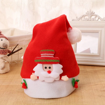 Детска коледна шапка Сладка карикатура Дядо Коледа Снежен човек Коледни шапки за 2024 Нова година Косплей парти шапки Аксесоари за дрехи