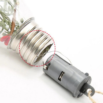 Διαφανές φυτό προσομοίωσης χριστουγεννιάτικων σφαιρών LED 8 εκατοστών Εσωτερικό διαφανές διακοσμητικό μπιχλιμπίδι με φωτεινή φωτεινή μπάλα LED
