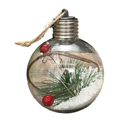 8 CM LED caurspīdīga Ziemassvētku balles simulācijas rūpnīcas iekšpuse caurspīdīga gaismas diodes gaismas bumbiņa, pildāma rotājumi