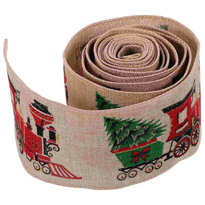 2M/rola 6,3 cm Božićna vrpca Tiskana božićna vrpca Vrpca za božićno drvce DIY Ručno izrađena vrpca za zamatanje darova Dekoracija svadbene zabave