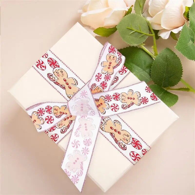 2M/rola 6,3 cm Božićna vrpca Tiskana božićna vrpca Vrpca za božićno drvce DIY Ručno izrađena vrpca za zamatanje darova Dekoracija svadbene zabave