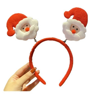 Χριστουγεννιάτικη κορδέλα για παιδιά Κινούμενα σχέδια Santa Claus Snowman Elk Hair Band 2024 Καλή Πρωτοχρονιά Καλύμματα κεφαλής για κορίτσια Γυναικεία δώρα