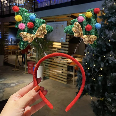 Ziemassvētku galvassega bērniem Karikatūra Ziemassvētku vecītis Sniegavīrs Aļņa matu lente 2024 Laimīgu Jauno gadu Galvassegas Meiteņu Sievietēm Dāvanas