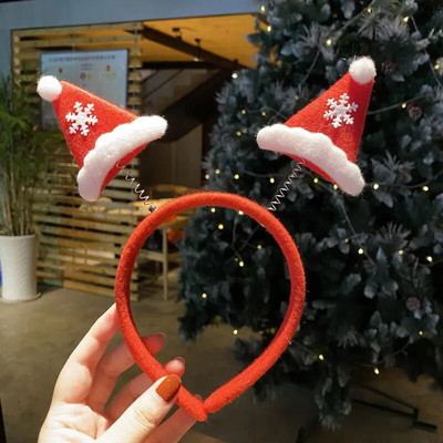 Ziemassvētku galvassega bērniem Karikatūra Ziemassvētku vecītis Sniegavīrs Aļņa matu lente 2024 Laimīgu Jauno gadu Galvassegas Meiteņu Sievietēm Dāvanas