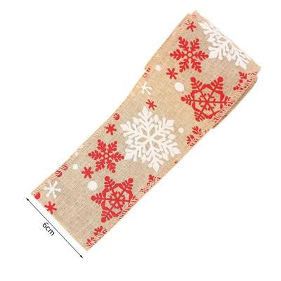 Božićni ukrasi Vrpca od kostrijeti Božićno drvce Otisnute lanene vrpce DIY Mašne Rukotvorine Navidad Ambalaža za novogodišnju zabavu 3M
